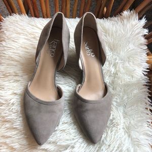 Franco Sarto Beige Suede Wedge Heel